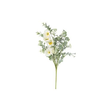 branche 50 cm de la collection botanique avec fleurs et eucalyptus