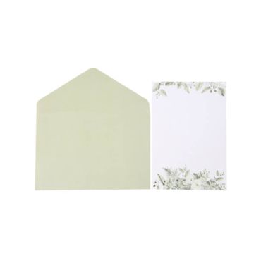 10 invitations avec enveloppes de la collection botanique