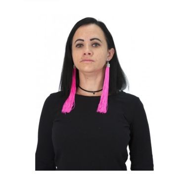 Boucles d'Oreilles Franges - Rose