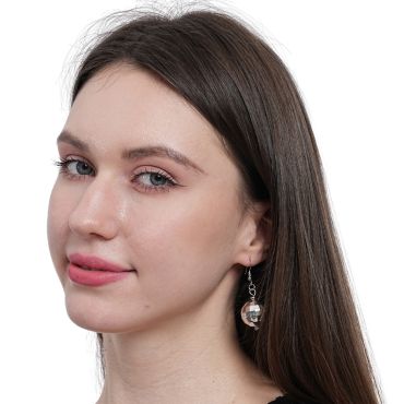 Boucles d’oreilles style boule à facettes pour déguisement disco | jourdefete.com