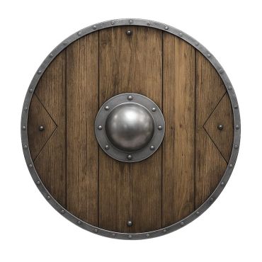 Bouclier Viking 40 cm effet bois et métal | jourdefete.com
