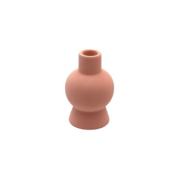 bougeoir en céramique Asti de couleur Terracotta