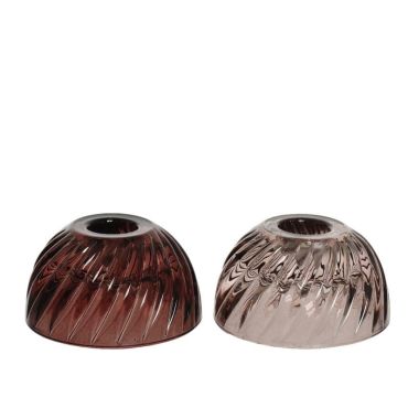 Bougeoir en forme de dôme en verre - 5 cm - Couleur au choix | jourdefete.com