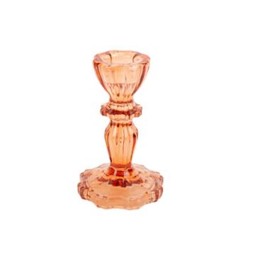 Bougeoir Renaissance Verre Terracotta Ø 7 x 11 cm | jourdefete.com