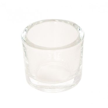 Bougeoir en verre transparent 6,5 cm | jourdefete.com
