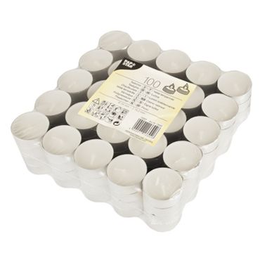 100 Bougies Chauffe-Plats - Blanc | jourdefete.com