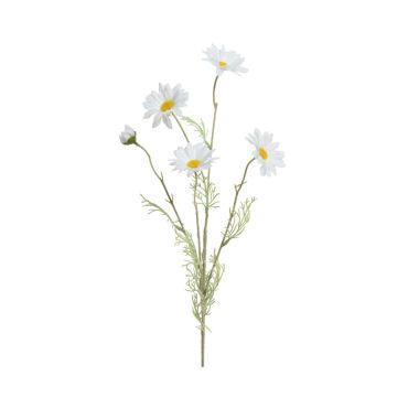 Tige de marguerites artificielles blanches avec feuillage vert pour Pâques et déco nature | jourdefete.com