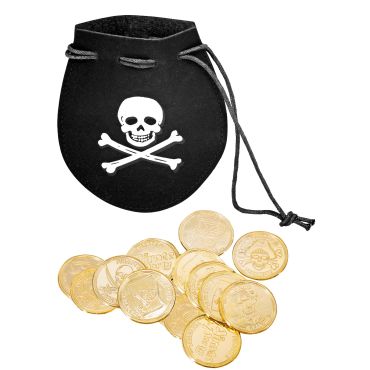 Bourse de Pirate avec 12 Pièces d'Or