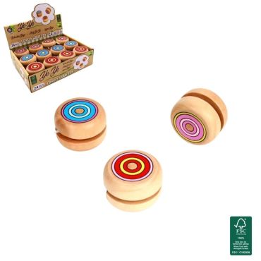 Yo-yo en bois coloré jouet traditionnel pour enfants et animations de fête | jourdefete.com