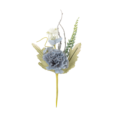 Branche de pivoine bleu orage avec feuillage et fleurs décoratives | jourdefete.com