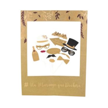 Kit Photobooth Mariage - Cadre et 13 pieces| jourdefete.com Kit Photobooth Mariage - Cadre et 13 pieces| jourdefete.com