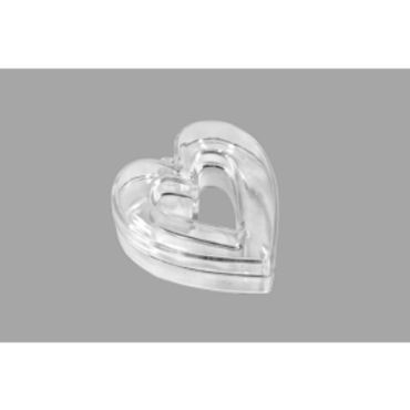 Sachet de 3 Boites Coeur - Transparent Sachet de 3 Boites Coeur - Transparent