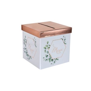 urne merci rose gold eucalyptus bucolique | jourdefete.com urne merci rose gold eucalyptus bucolique | jourdefete.com