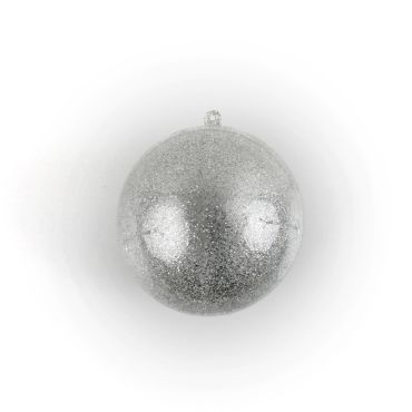 Bulle Pailletée Transparente 10 cm Argent