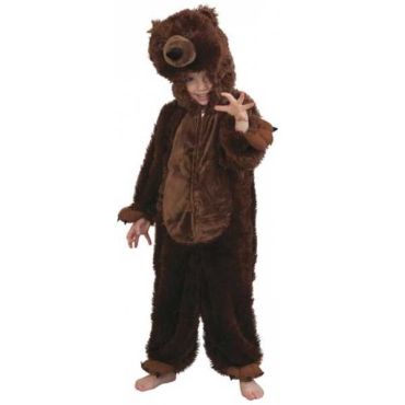 Costume d'Ours Brun en Peluche Enfant - Taille au Choix