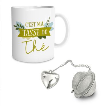 coffret mug et boule à thé | jourdefete.com