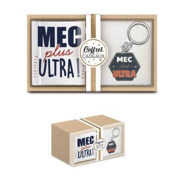 coffret cadeau mug et porte-clés mec plus ultra