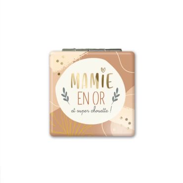 miroir de poche mamie en Or | jourdefete.com