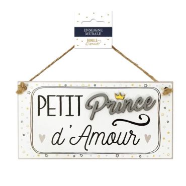 Plaque en bois - Petit Prince d'Amour | jourdefete.com