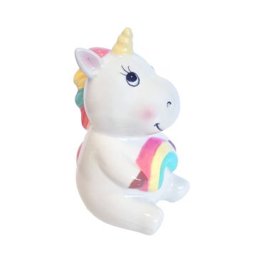 Tirelire licorne arc-en-ciel pour enfant en céramique | jourdefete.com
