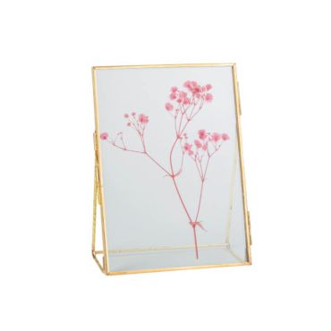 cadre avec fleur sechee gypsophile rose | jourdefete.com
