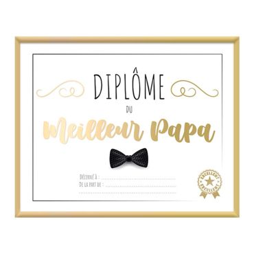 Cadre diplôme du meilleur papa