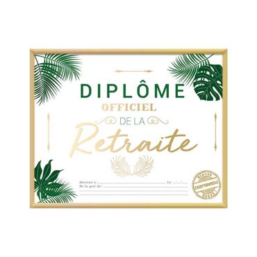 Cadre diplôme retraite | jourdefete.com