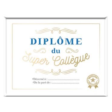 cadre diplôme du super collègue | jourdefete.com