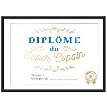 cadre diplôme super copain | jourdefete.com