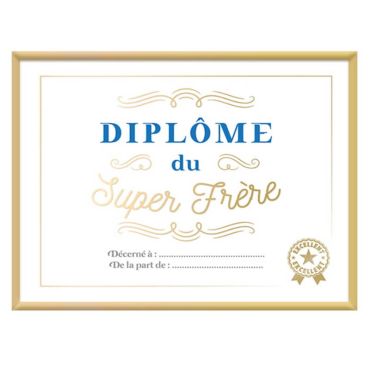 cadre diplôme super frère | jourdefete.com