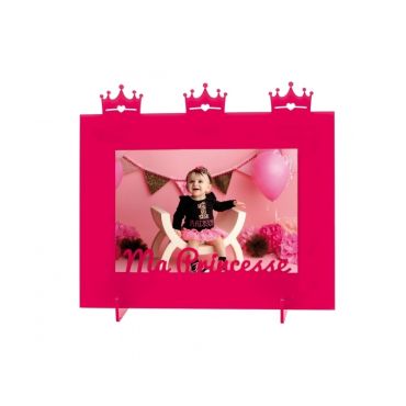 Cadre Photo "Ma Princesse" - Fuchsia