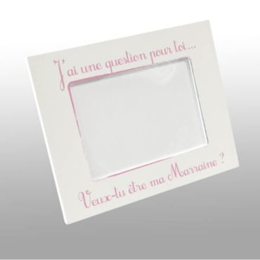 Cadre Photo Veux-tu être ma Marraine - Rose | jourdefete.com