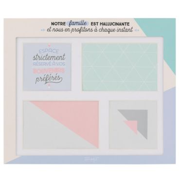 Cadre Photos Pêle-Mêle - Notre Famille est Hallucinante - Mr. Wonderful | jourdefete.com