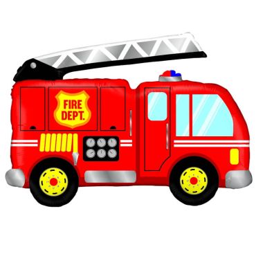 ballon aluminium camion de pompiers de 102 cm | jourdefete.com