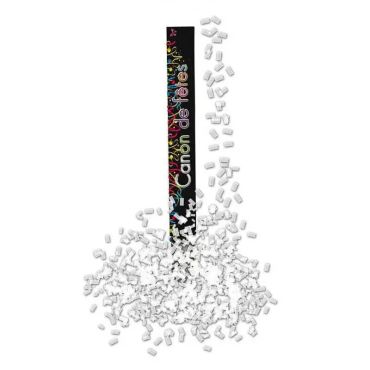 Canon à confettis Rectangles Blancs - 80 cm - Tir à 8 m | jourdefete.com