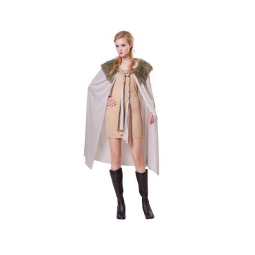 cape cavaliere avec fourrure grise | jourdefete.com