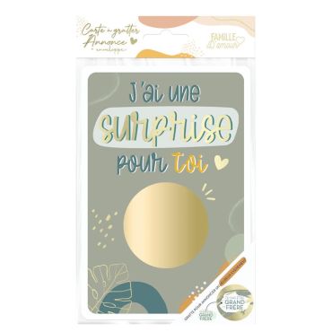 Une carte à gratter pour que le futur grand frère découvre la grossesse de maman | jourdefete.com