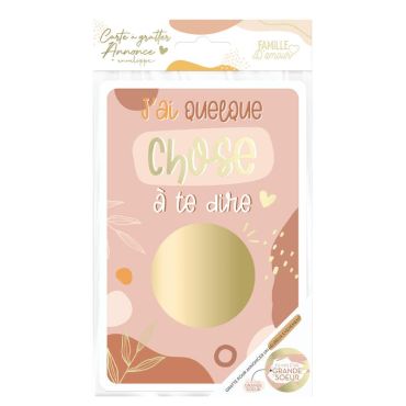 Une carte à gratter pour que la future grande sœur découvre la grossesse de maman | jourdefete.com