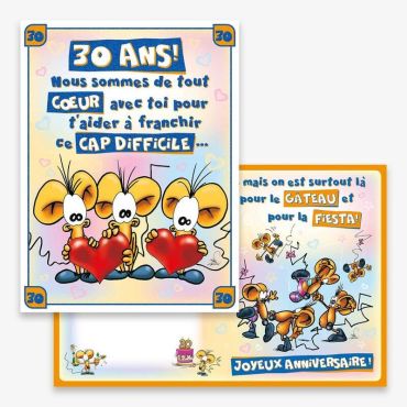 Carte d'Anniversaire Géante avec Enveloppe - 30 ans | jourdefete.com Carte d'Anniversaire Géante avec Enveloppe - 30 ans | jourdefete.com