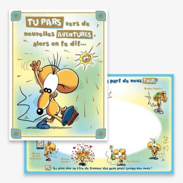 Carte Géante avec Enveloppe - "Tu pars" | jourdefete.com