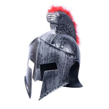 Casque de chef militaire romain avec crête rouge | jourdefete.com