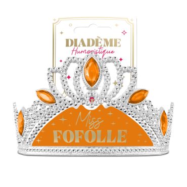 Diadème "Miss" humour au choix – accessoire de fête original pour EVJF, anniversaire ou soirée entre filles | jourdefete.com