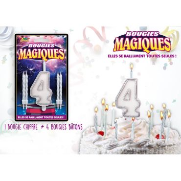 Bougies magiques – Chiffre 4