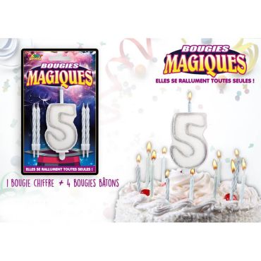Bougies magiques – Chiffre 5