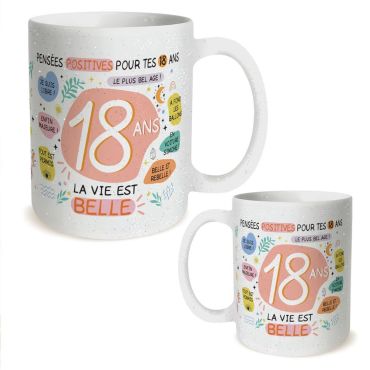 Un mug à offrir à votre proche fêtant son 18ème anniversaire | jourdefete.com