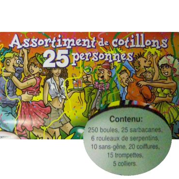 cotillons pour 25 personnes