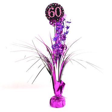 Centre de Table Palmier 60 Ans - Violet / Rose