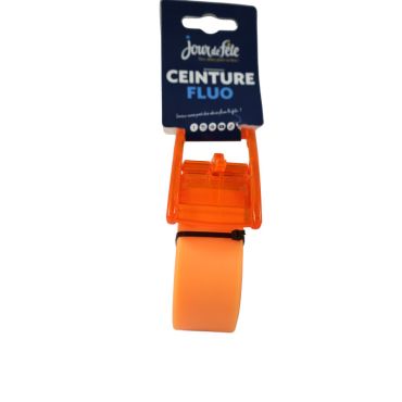 Ceinture fluo orange en PVC | jourdefete.com
