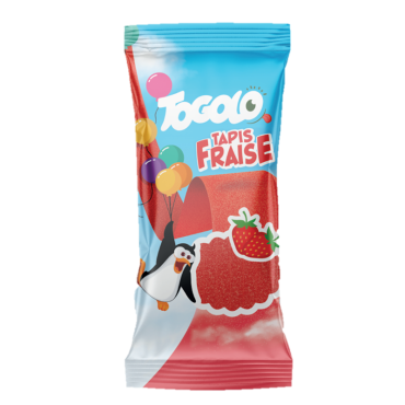 Bonbons tapis à la fraise rouges Togolo Tapis Fraise | jourdefete.com