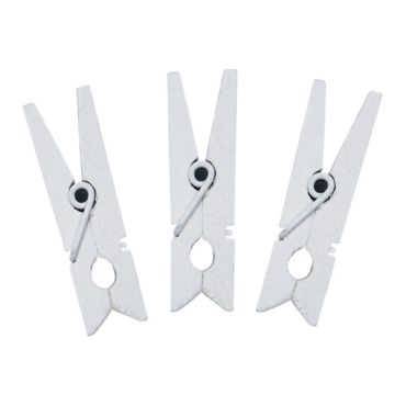 Petites Pinces en Bois - Blanc